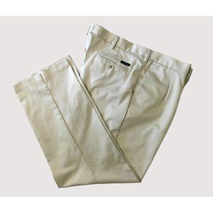 Dockers D3 Chinos Mens 40x31 Khaki Tan Classic Fit Pleated Front Cotton